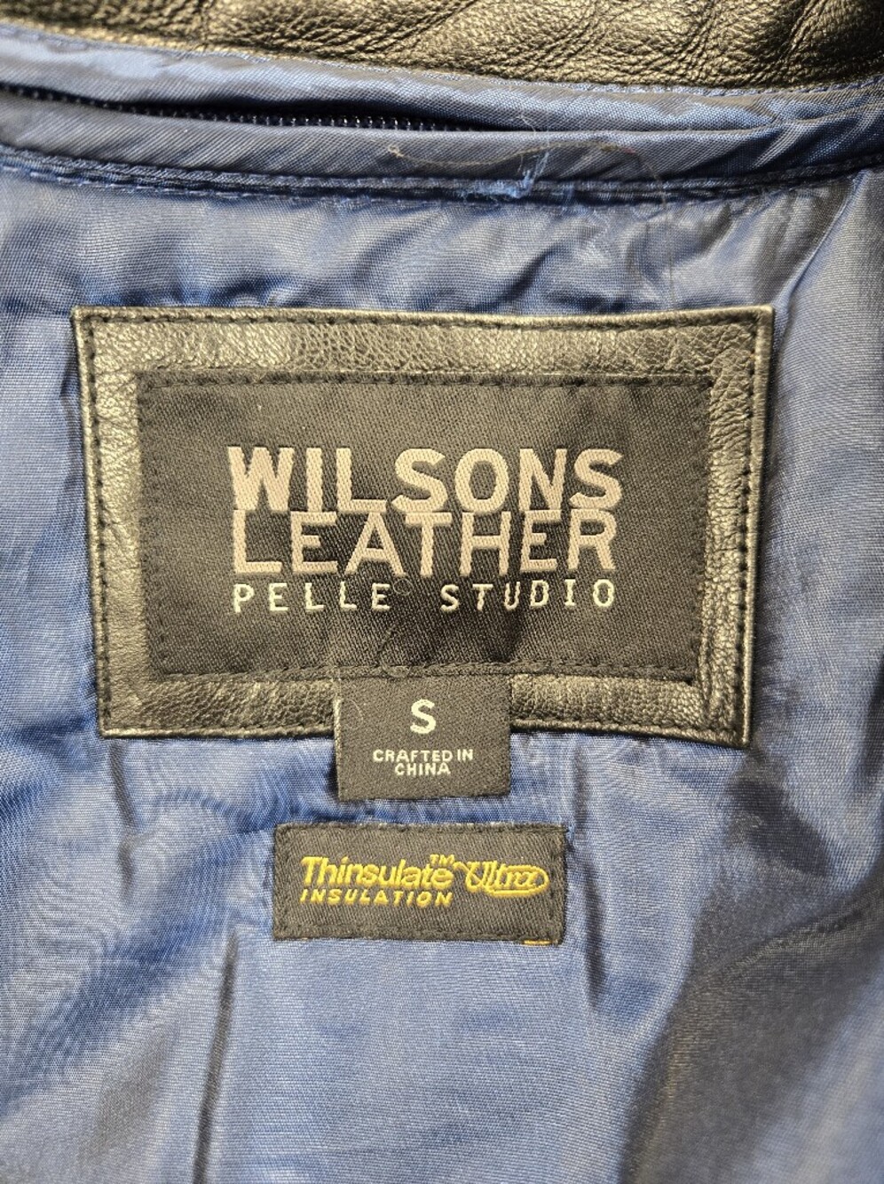 Y2K Wilson Leather Zip Up Moto Jacket - Picture 11 of 15
